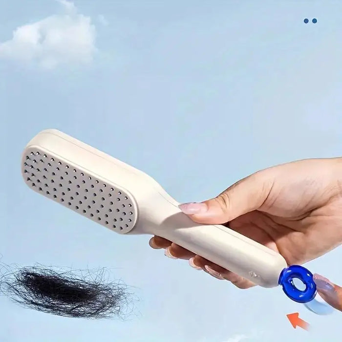 1pc Self-Cleaning Anti-Static Massage Comb, Retractable RotatingLifting Self Cleaning Hair Brush, Hair Styling Tools