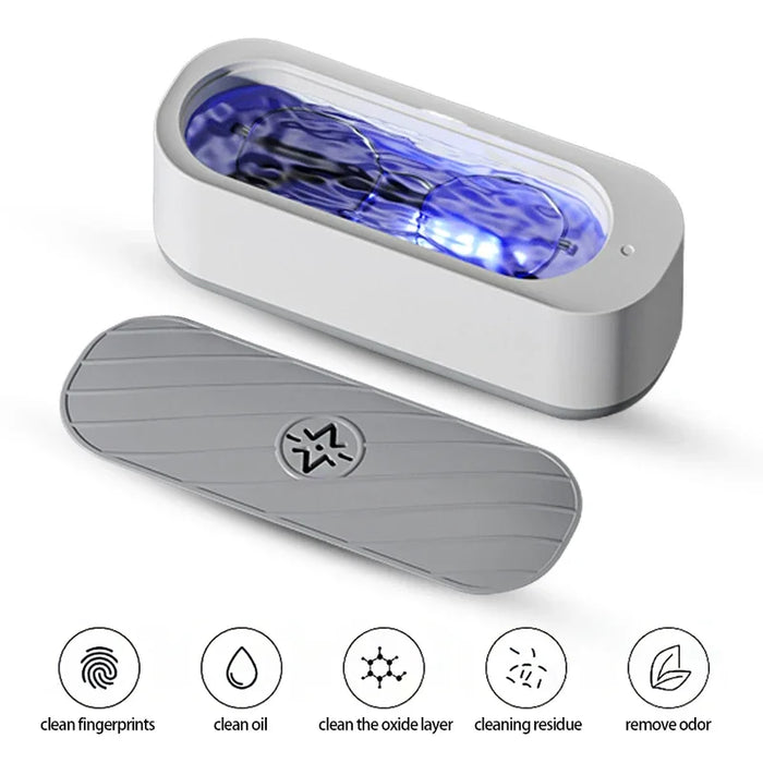 USB Rechargeable Ultrasonic Cleaning Machine  High Frequency Vibration Wash Cleaner Jewelry Glasses  Cleaner