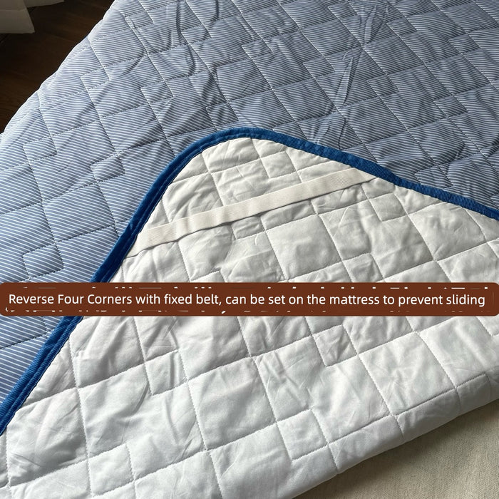 Summer Quilted Cold Feeling Bed Sheets Cotton-Padded Mattress