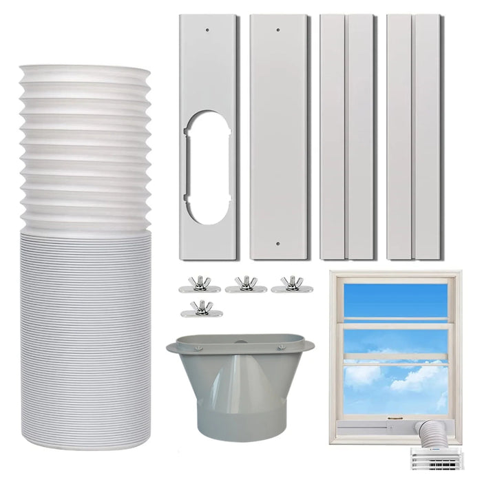 Portable Air Conditioner Window Vent Kit With Exhaust Hose Adjustable Sliding Door AC Kit Window Seal Kit Air Conditioner Parts