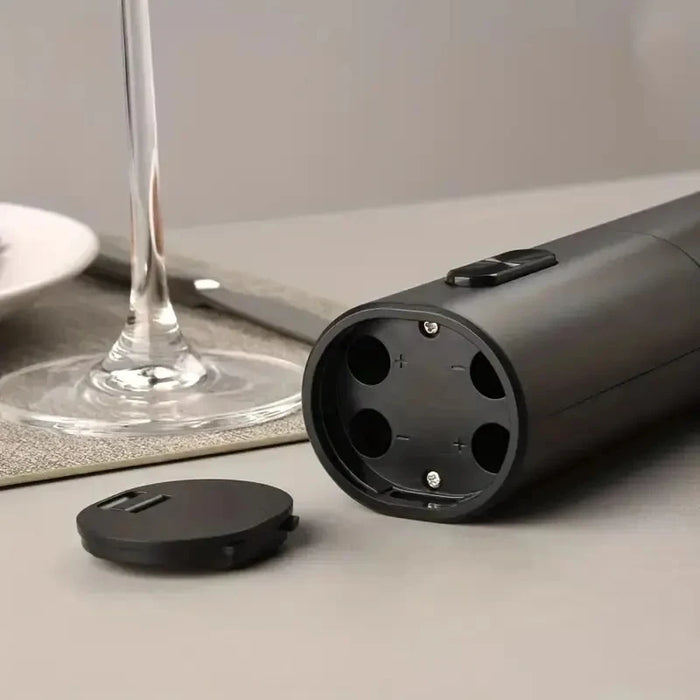 Electric Wine Opener Automatic Corkscrew with Aerator Pourer Foil Cutter One Click Button Battery Opener for Kitchen Bar Party