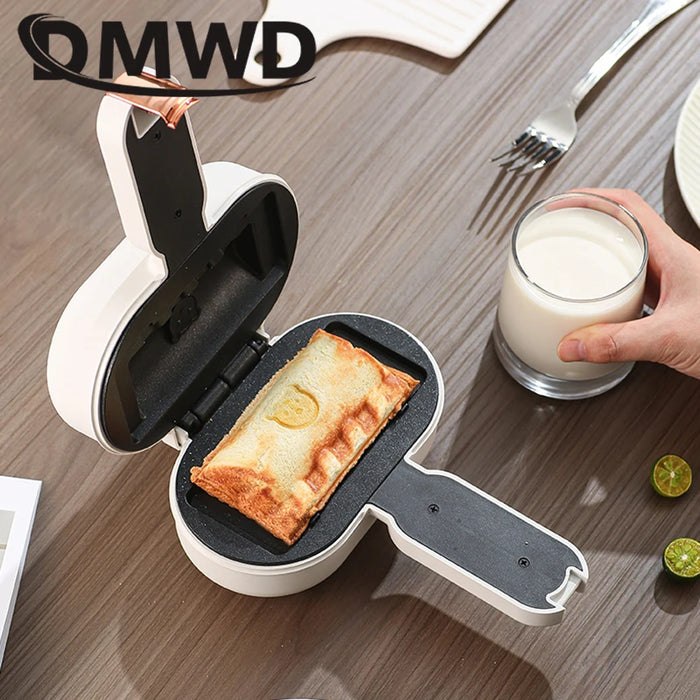 Double-Sided Seal Press Sandwich Machine Mini Taco Burrito Baking Pan Grill Breakfast Maker Bread Hot Dog Toaster Electric Oven