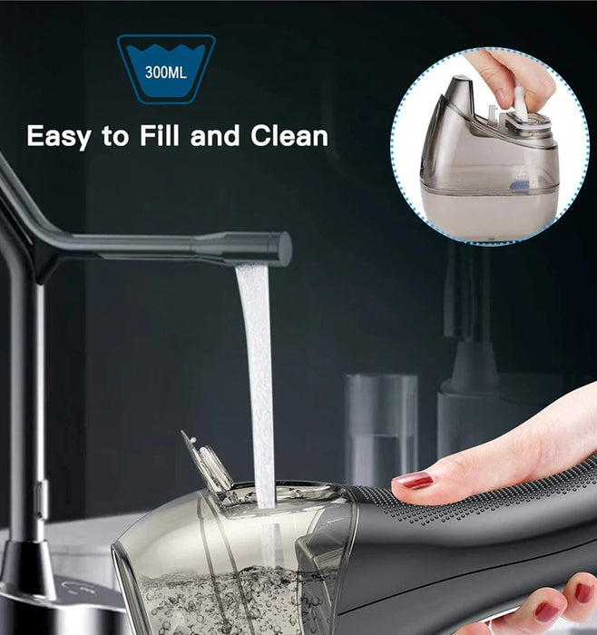 KinseiBeauty Water Flosser Dental Oral Irrigator Teeth Whitenin Portable Dental Flosser USB Rechargeable 5 Modes 300ml Tank