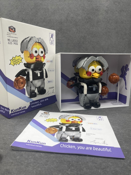 Chicken You Are So Beautiful Assemble Building Blocks Kunkun Toy Suspenders Peripheral Little Black Ikun Hand-Made Model Cute Ornaments