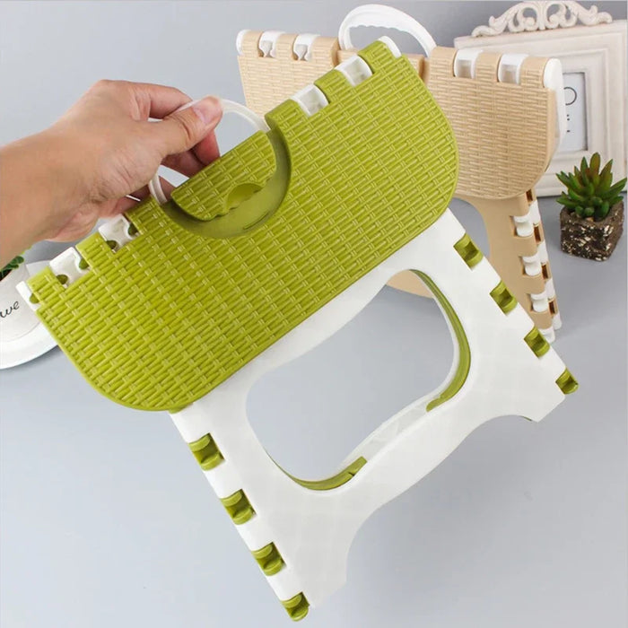 Folding Stool Stepladder Easy To Hold Lightweight Indoor Outdoor Travel Bath Easy To Carry Children Adults Non-slip