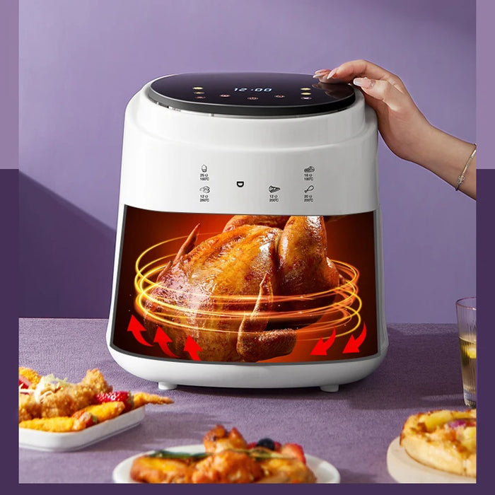 8 liter household fully automatic intelligent oil-free air fryer electromechanical oven