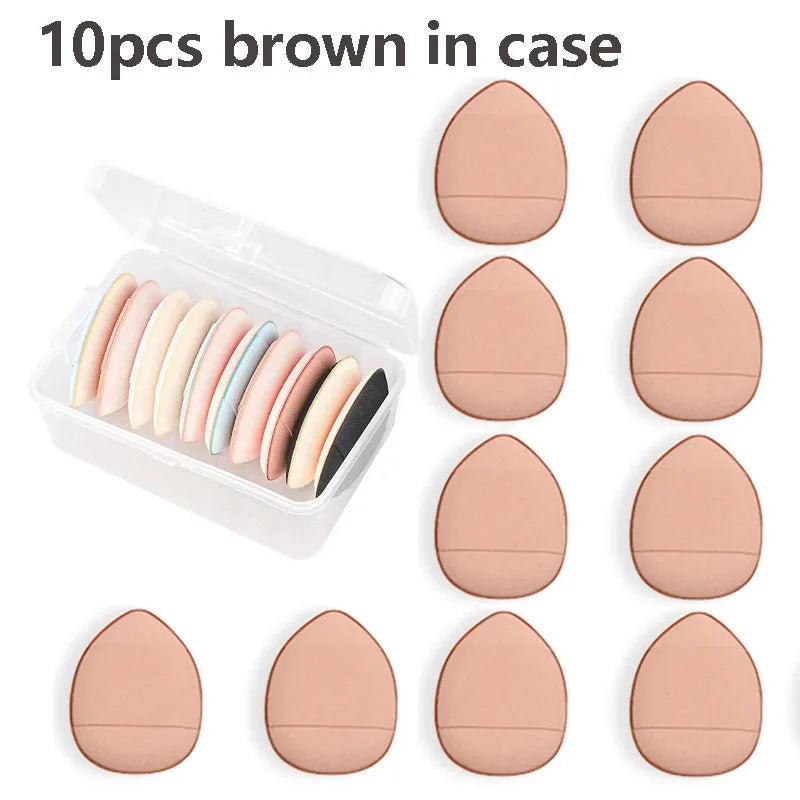 5/10Pcs Mini Finger Puff Foundation Small Air Cushion Powder Sponge Face Concealer BB Cream Cosmetic Applicator Makeup Tools