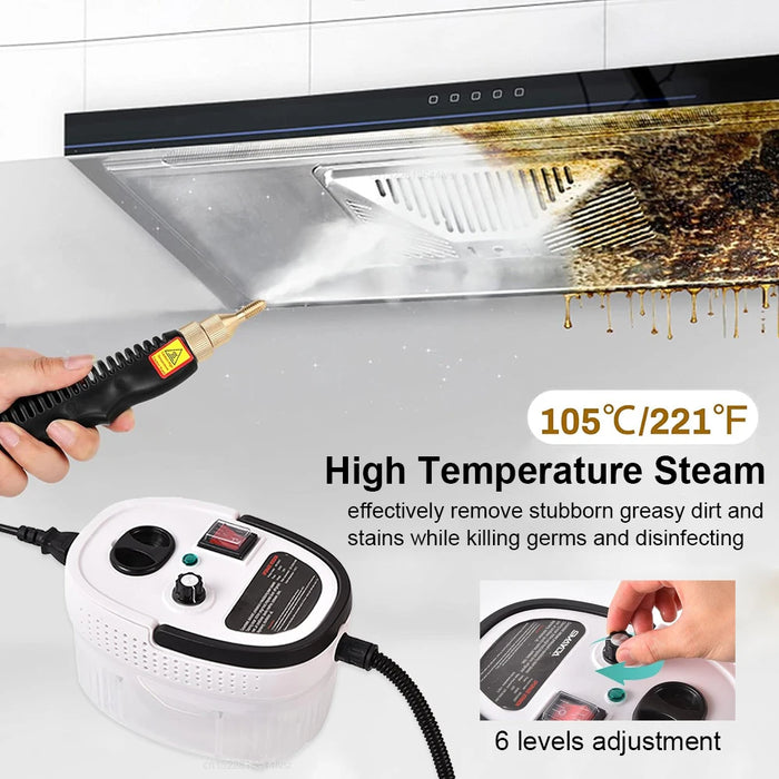 Steam Cleaner High Temperature Steam Cleaner for Home Kitchen Bathroom Car Cleaning 2500W High Pressure Handheld Steam Cleaner