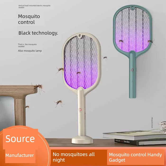 New Arrival Thunder Shock Dual-Use Electric Mosquito Swatter Mosquito Killer Two-in-One USB Rechargeable Household Electric Mosquito Swatter Mosquito Killing Lamp