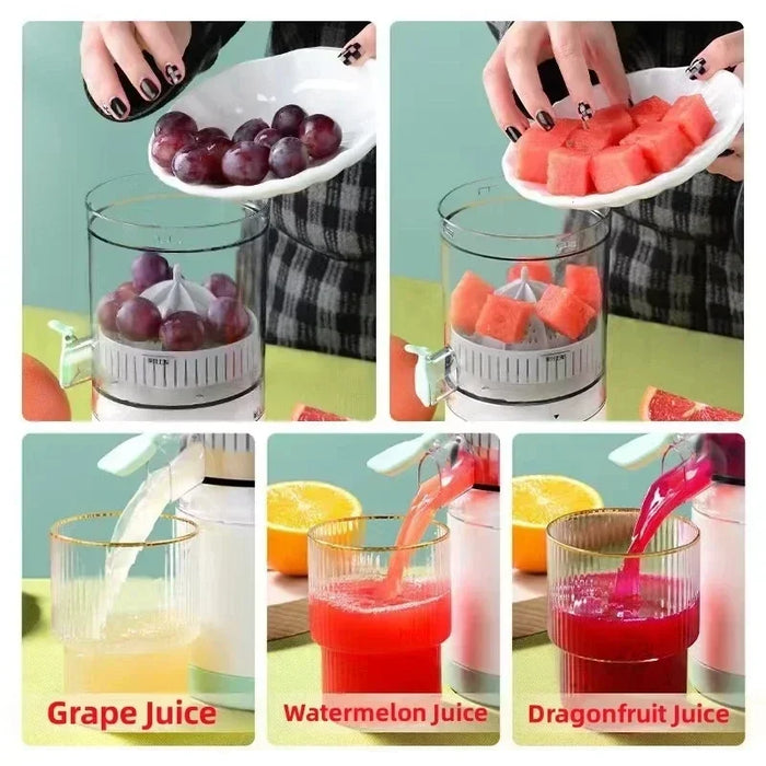 Portable Electric Juicer Wireless Orange Juicer USB Rechargeable Lemon Squeezer Electric Slow Juicers Household Kitchen Tools ﻿