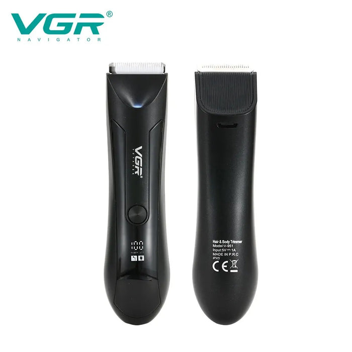 VGR New Cross-border Conventional Electric Hair Trimmer Whole Body Wash Hair Trimmer LCD Digital Display Electric Clipper 951