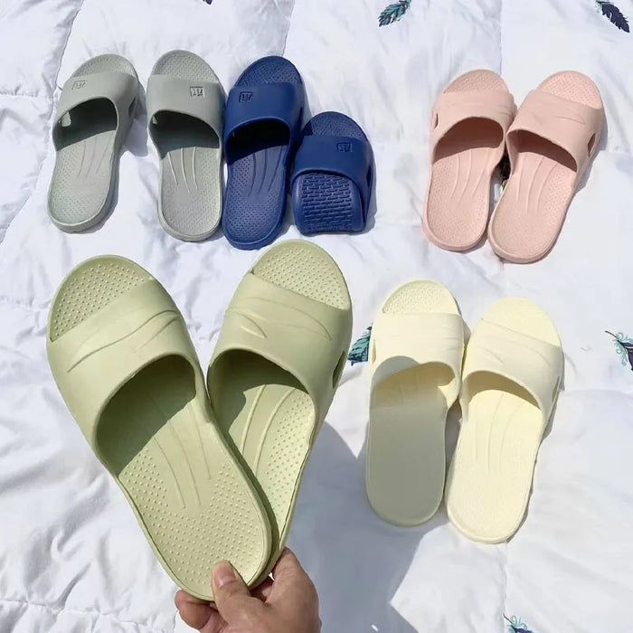 Summer New Foldable Home fashion Slippers Hotel Travel Portable Slides Non-Slip Bathing House Guest Use Men's Women's Flat Shoes