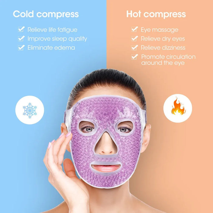 Cold Compress Hot Compress Beauty Mask Reuse Hollow Eye Mask Ice Compress Mask Facial Cooling Eliminate Edema Relieve Fatigue