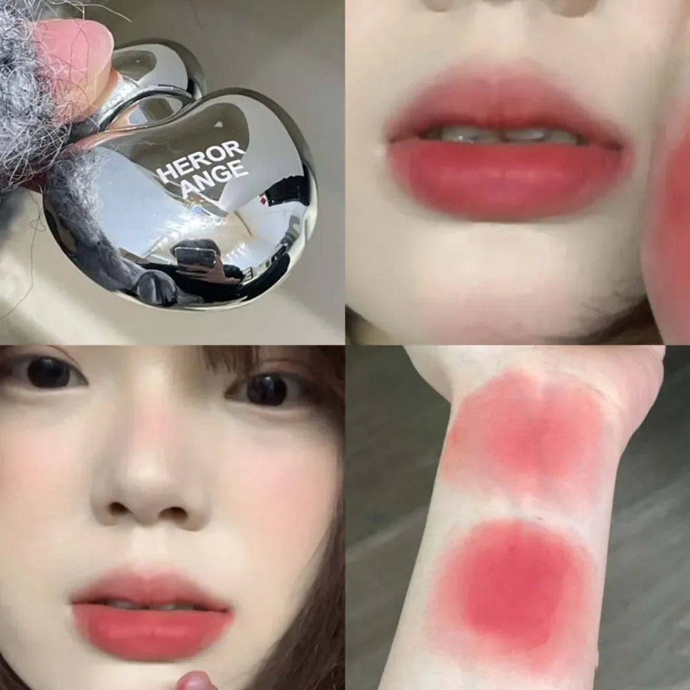 6-Color Lasting Matte Lip Gloss Non-Stick Cup Velvet Smooth Pomegranate Color Plump Lips Waterproof Smudge-proof Lipglaze Makeup