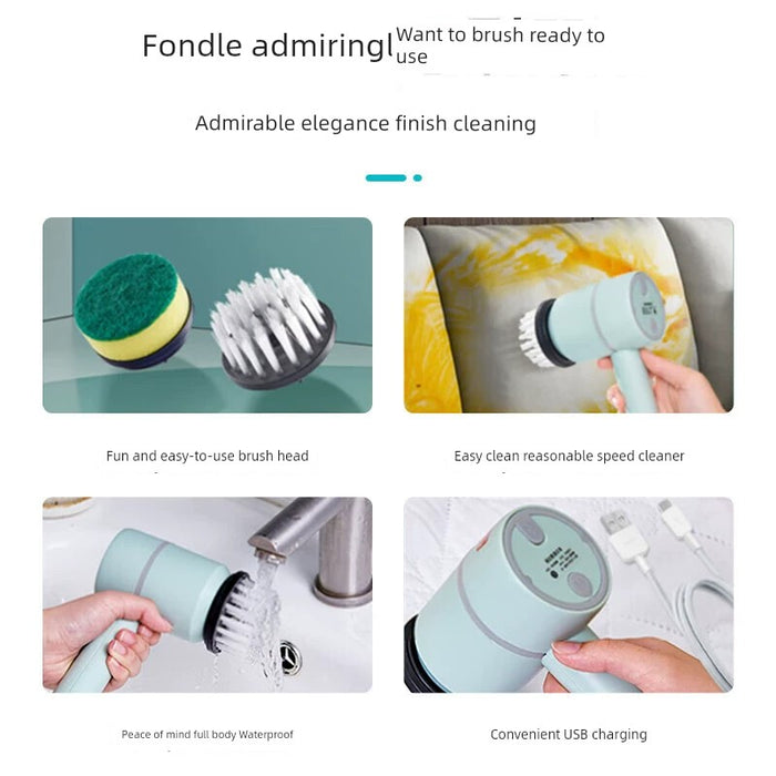 Jiuxing Electric Cleaning Brush Dual Use in Car and Home Rechargeable Multi-Functional Kitchen Wireless Handheld Bathroom Tile Toilet