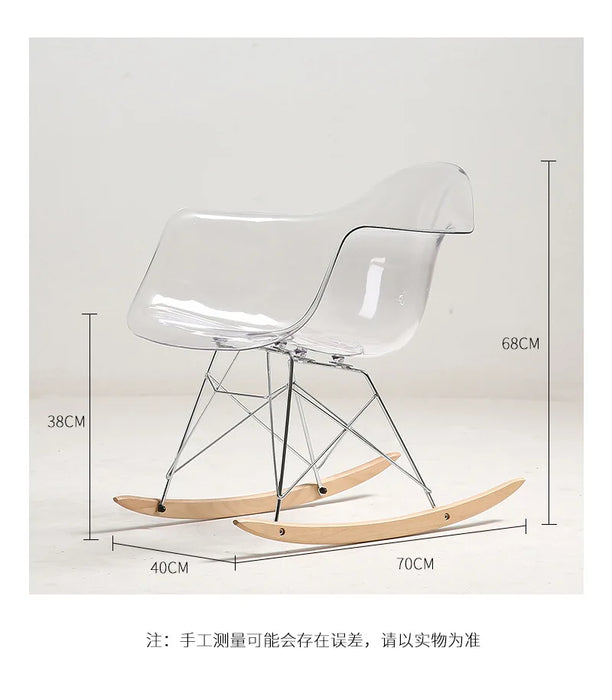 Joylove PC Chair Fashion Simple Transparent Plastic Chair Dining Chair Simple Creative Personality Dining Chair Coffee Chair