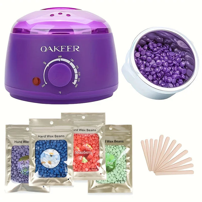 [Us Plug] 200ml Wax Melting Machine, Wax Heating Pot, Wax Hair Removal Machine, Wax Bean Machine, With 200g Wax Beans