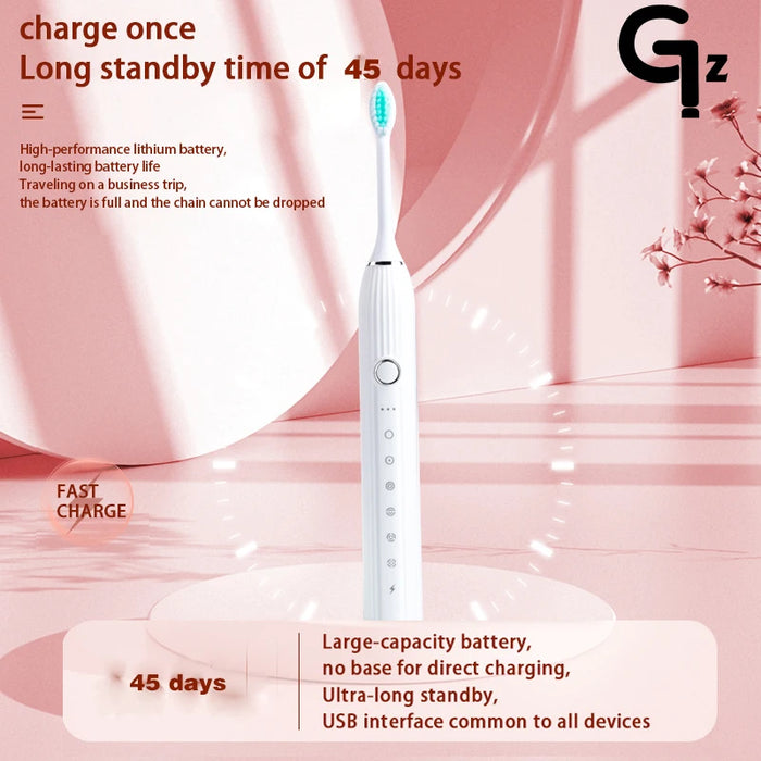 GeZhou N105 Sonic Electric toothbrush Adult children automatic toothbrush Rechargeable With 8 heads replacement IPX7 Tooth Brush