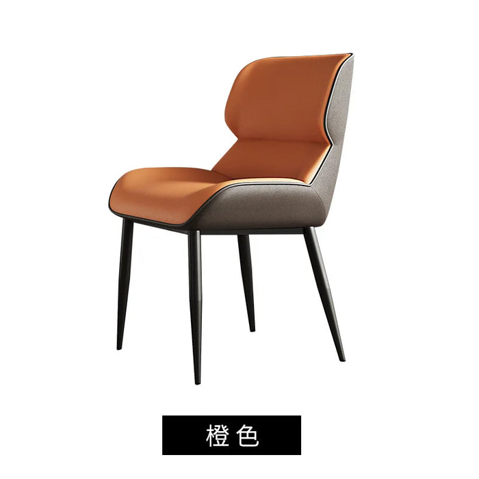 Dining chair Household stool Small apartment restaurant Soft package Hotel armchair Simple luxury leather chair