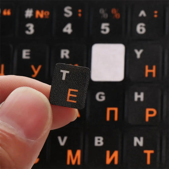 Russian Letters Keyboard Stickers Frosted PVC Stickers for Notebook Computer Desktop Keyboard Laptop Language Keyboard Sticker