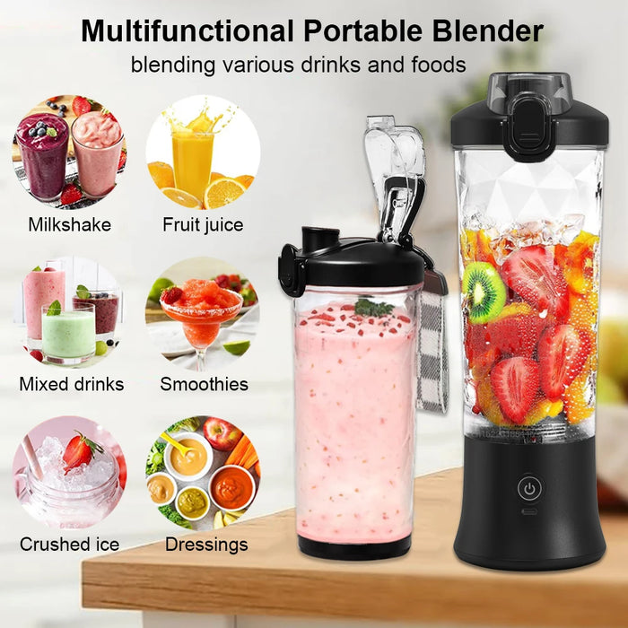 Mini Juice Blender Portable Juicer Rechargeable Smoothie Milkshake Maker Electric Juicer Portable Mixer For Fruit Orange