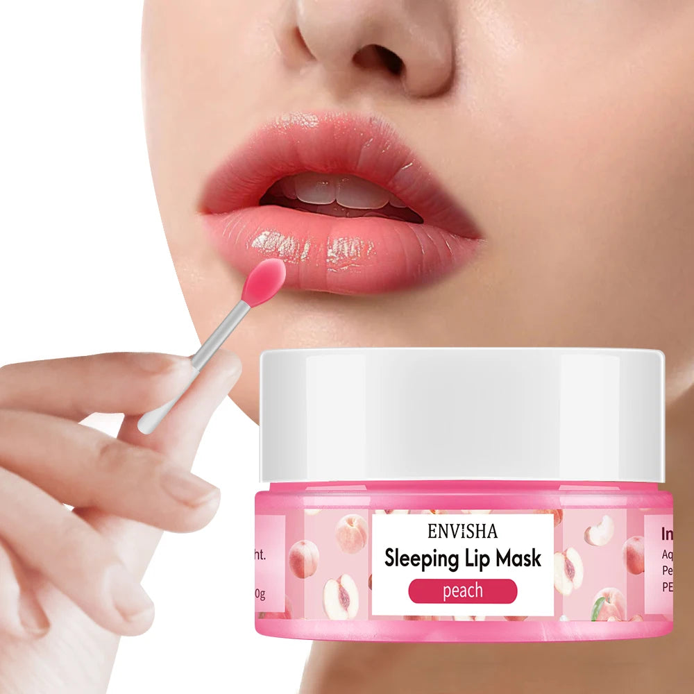 ENVISHA Mango Lip Sleep Mask Night Sleeping Maintenance Moisturizing Fade Lip Lines Nourishing Lip Balm Skin Care Beauty Health