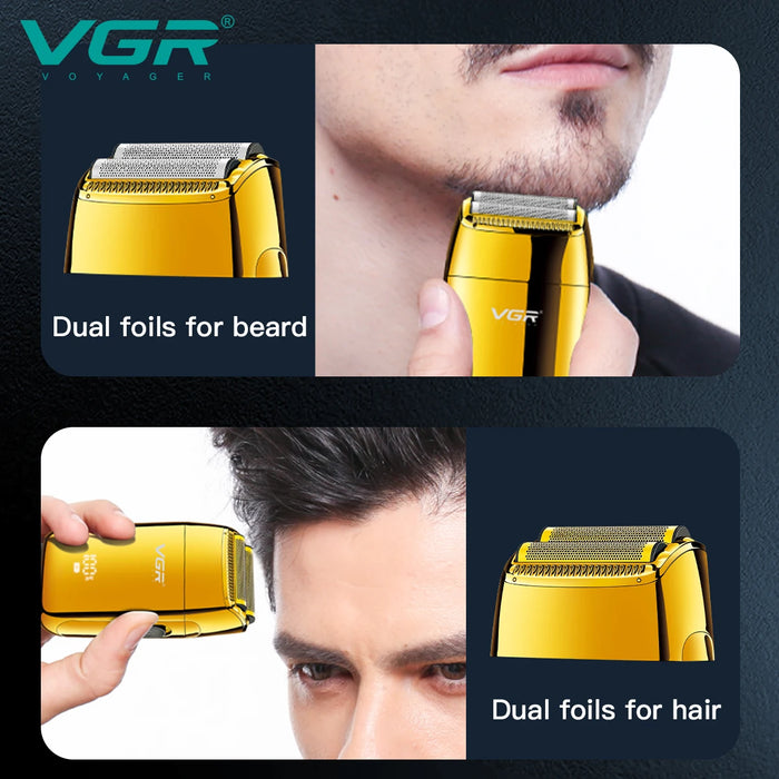 VGR Hair Trimmer Mini Shaver Rechargeable Haircut Machine Reciprocating Cordless Professional Portable Trimmer for Man V-399