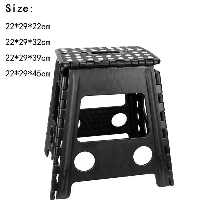 Plastic Folding Step Stool New Black Grey Foldable Dining Stool 150KG Multi Purpose Step Stool Home