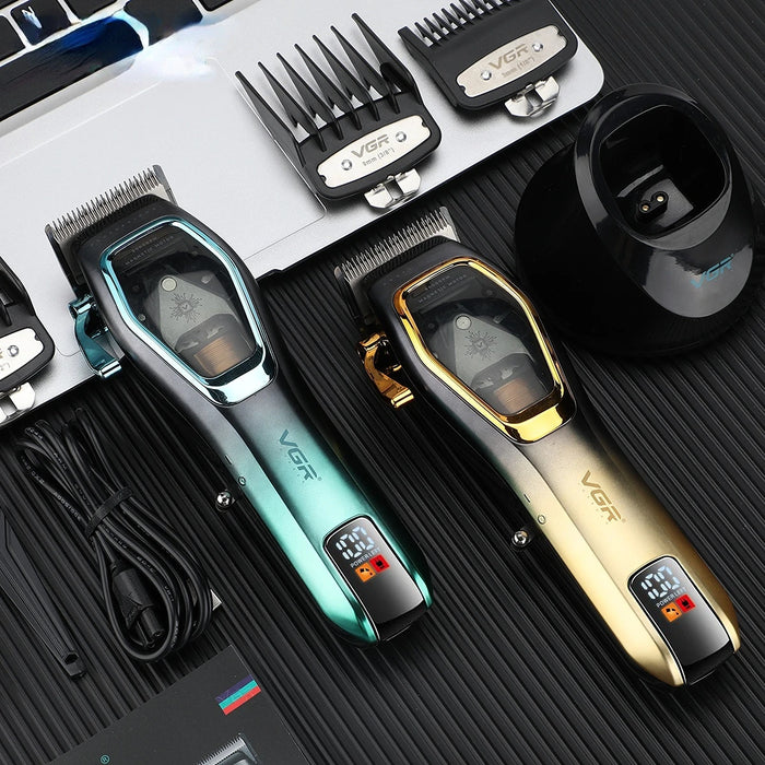 VGR Hair Trimmer Professional Hair Clipper Rechargeable Haircut Machine 9000 RPM Hair Clipper Cordless Trimmer for Men V-674