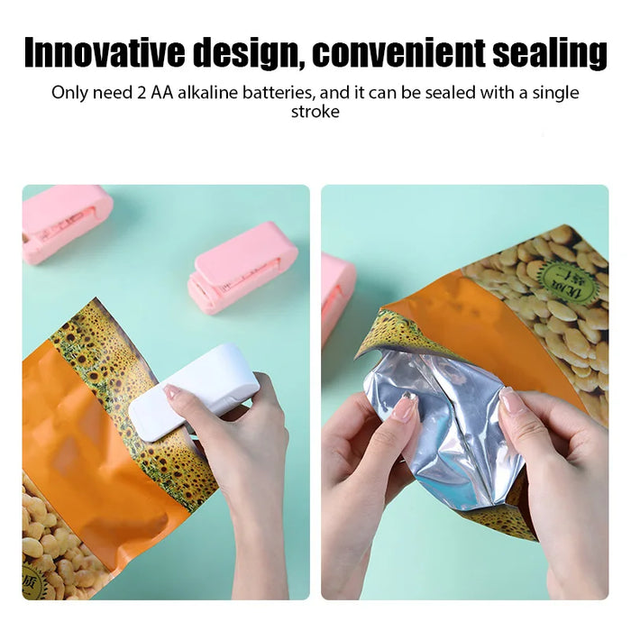 Portable Vacuum Food Sealers Plastic Package Storage Bag Clip Sealing Machine Food Bag Closure Package Sealer Bags Kitchen Tool