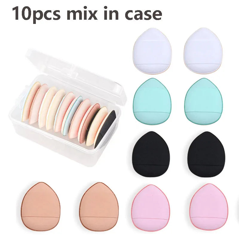 5/10Pcs Mini Finger Puff Foundation Small Air Cushion Powder Sponge Face Concealer BB Cream Cosmetic Applicator Makeup Tools