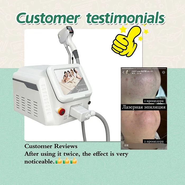 4 Wave Diode Laser Hair Removal Professional Machine Epilator 4head Cooling Penetration Depiladora Laser 1200W Beauty Epilator