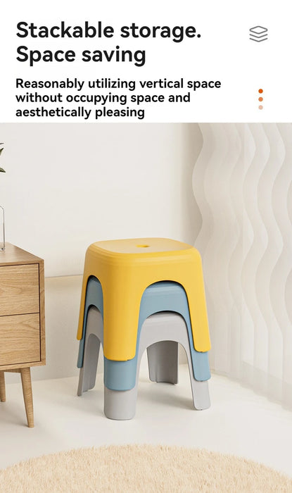 Plastic Small Stool, Household Bench, Square Stool, Coffee Table Stool, Bathroom Anti Slip CHILDREN'S Foot Changing Stool