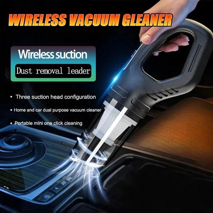 120W Portable Car Vacuum Cleaner USB Charging Handheld Cordless Vacuum Cleaner Powerful Suction for Auto/Home/Office/Pet Hair