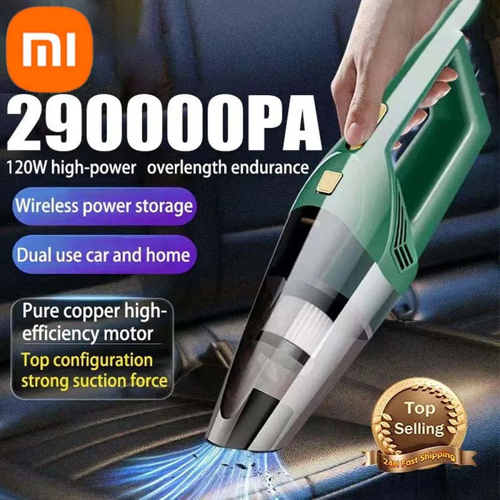 Xiaomi 290000PA Car Vacuum Cleaner 120W high-power Handheld Wireless Vacuum Cleaner Strong Suction Dual Use For Car & Home