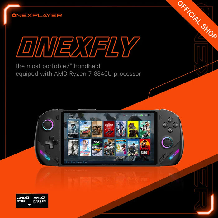 OneXPlayer ONEXFLY AMD 8840U PC Handheld Game Laptop 120Hz IPS 1920*1080 Screen 7" Mini Game Console 3 in 1 Computer Windows 11