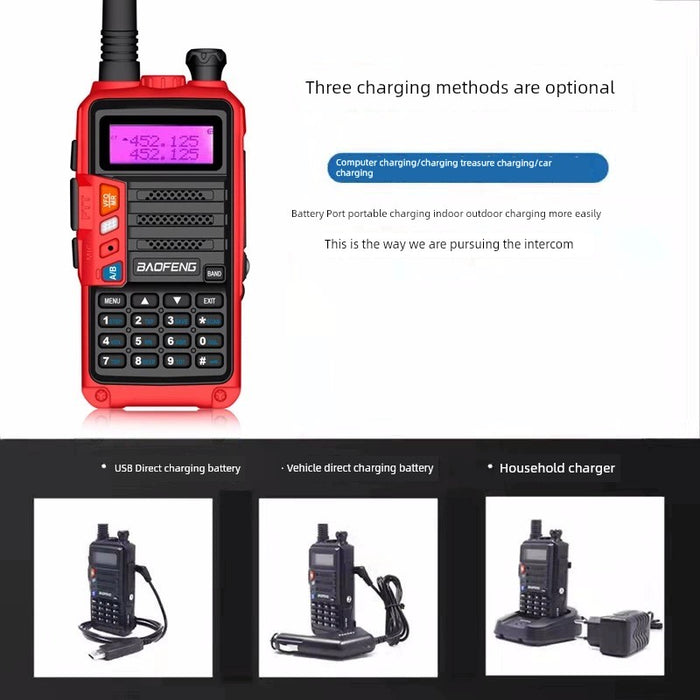 Baofeng Intercom Outdoor Unit Uv5r Handheld 7 Generation Ultimate Self-Driving Travel Outdoor Camping USB Charging Dual Frequency Intercom