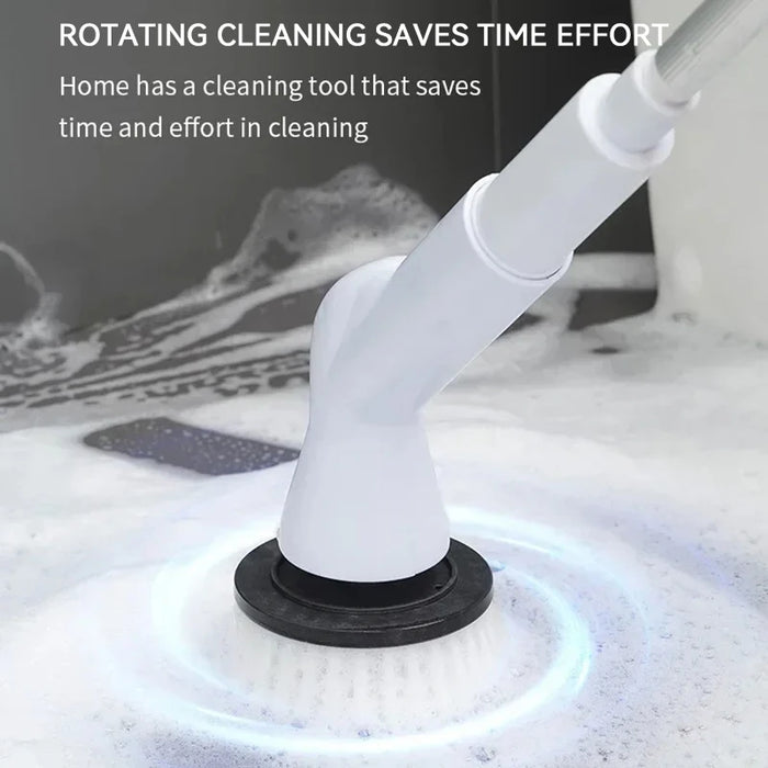 2000 MA 6-in-1 Electric Rotary Scrubber Cordless Shower Cleaning Brush Adjustable Speed Kitchen Bathroom Cleaning Brush