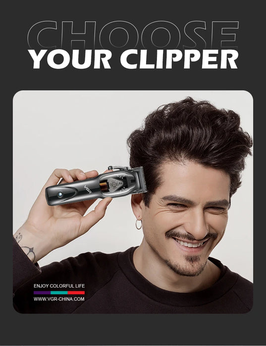 VGR Hair Clipper Professional Hair Cutting Machine Cordless Hair Trimmer Electric Barber Haircut Trimmer for Men V 653