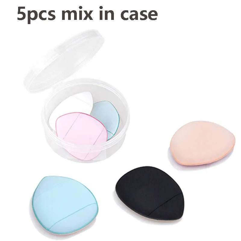 5/10Pcs Mini Finger Puff Foundation Small Air Cushion Powder Sponge Face Concealer BB Cream Cosmetic Applicator Makeup Tools