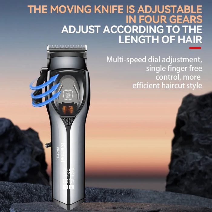 kemei Rechargeable Hair Trimmer Hair Clippers Professional Razor Barber Use Hair Clipper 9000 RPM KM-2229