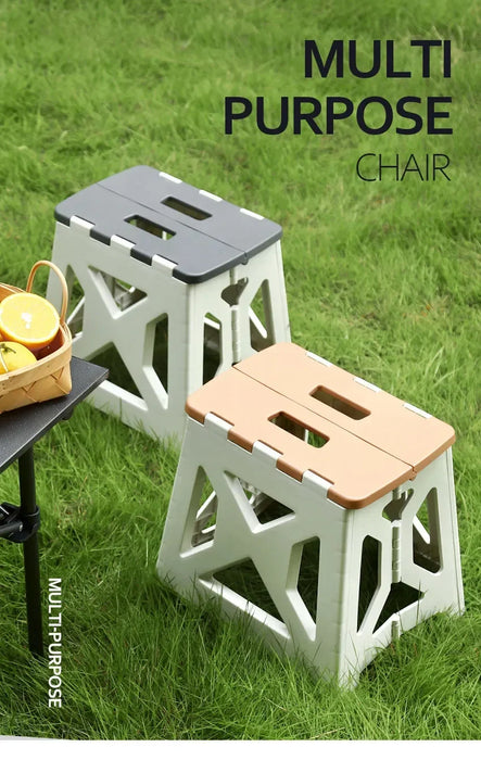 Oulylan Portable Plastic Folding Stool Outdoor Camping Stool Chair Seat Home Bathroom Kitchen Garden Camping Kids Adults Chair