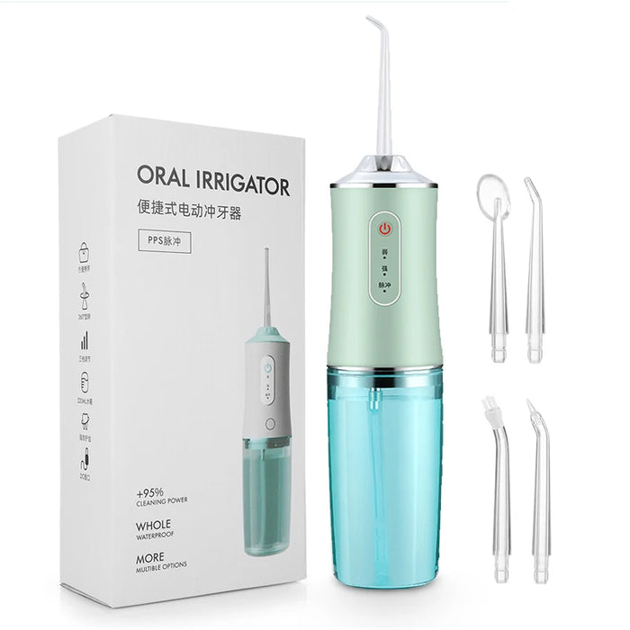 Oral Irrigator Dental Water Flosser Portable Dental Water 3 Modes Teeth Cleaner Toothbrush Oral Hygiene Clean USB Rechargeable