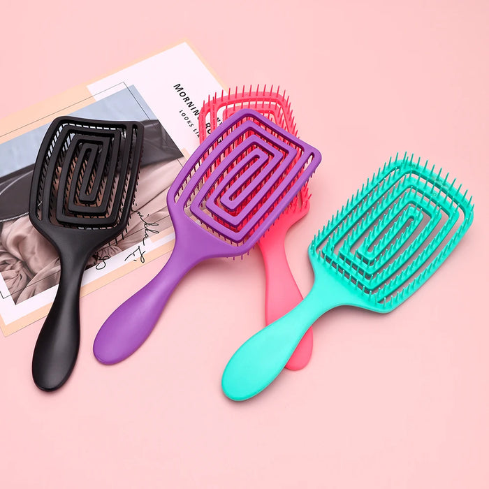 Salon Massage Scalp Hair Comb Barber Wet Hair Brush Women Hairdressing Styling Hair Tools Anti Static Detangling Hairbrush