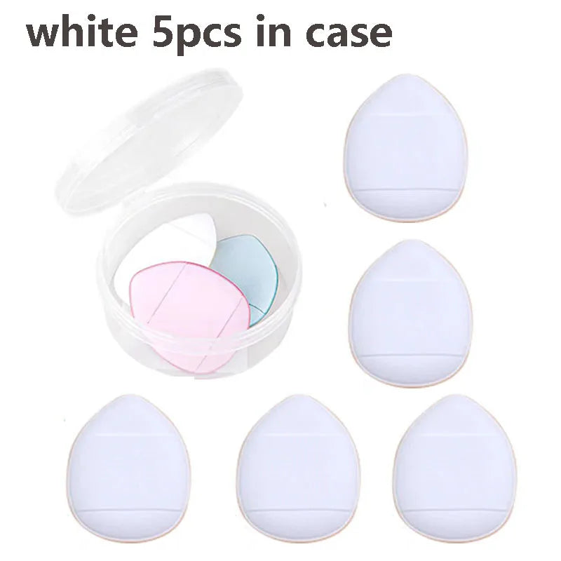 5/10Pcs Mini Finger Puff Foundation Small Air Cushion Powder Sponge Face Concealer BB Cream Cosmetic Applicator Makeup Tools