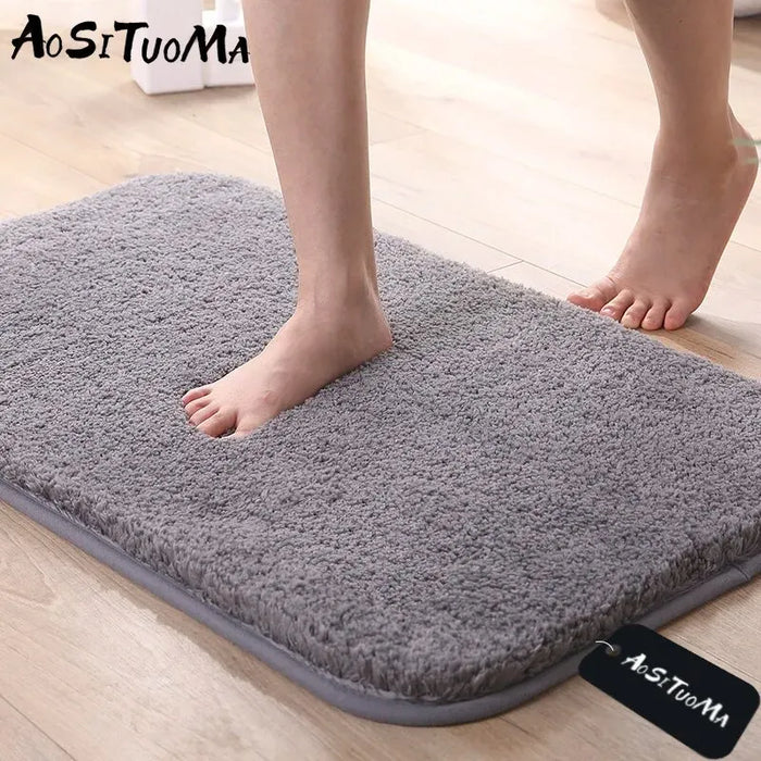 Thickened High Pile Floor Mat Bathroom Absorbent Non-slip Mat Bathroom Door Mat Bedroom Carpet Floor Mat