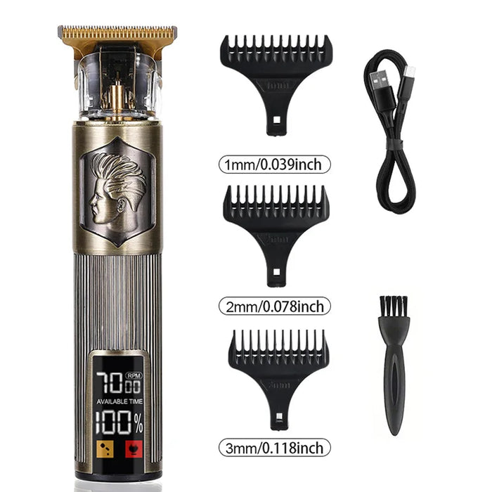 T9 Electric Push Scissors Home Haircut Pusher Three Gear Speed Adjustment Professional Carving Oil Head Shaving Head Electric BA