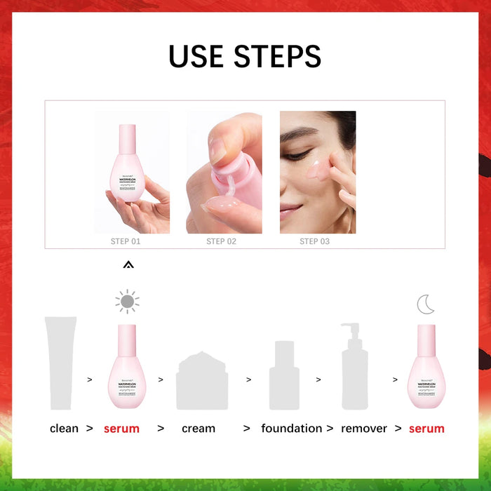 ibcccndc New Watermelon nicotinamide Light Bulb Essence Moisturizing Skin Brightening Face Brightening Essence