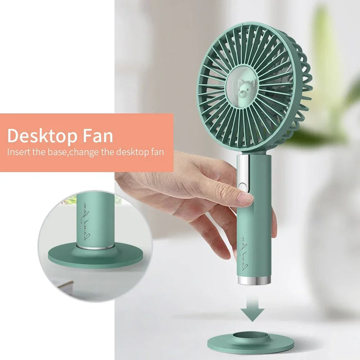 Xiaomi Summer Mini Fan Portable 3 Speed Adjustable Fans USB Rechargeable Desk Handheld Air Conditioner Cooler For Outdoor