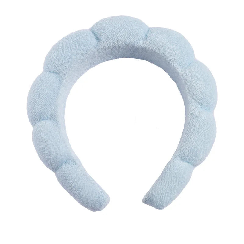 Terry Towel Cloth Headband Face Wash Headband Puffy Makeup Hairbands for Face Washing Soft Shower Wash Wristbands